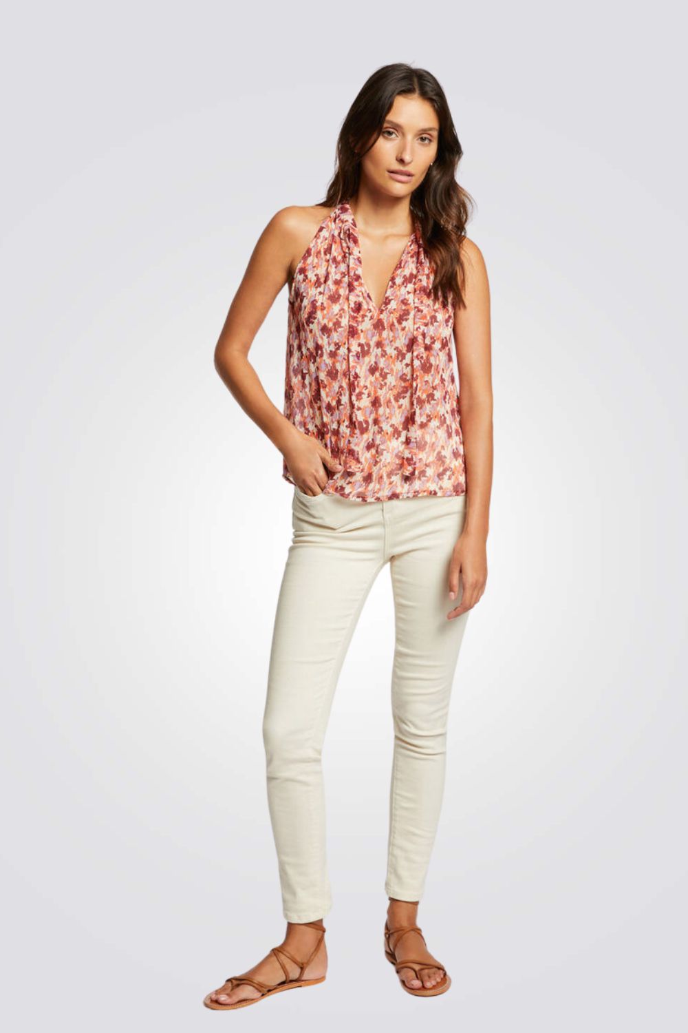 גופיה עם הדפס אבסטרקטי 