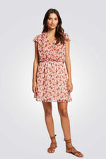 שמלה מיני עם הדפס אבסטרקטי