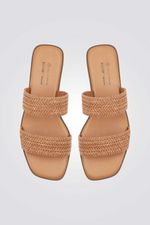 כפכף עם רצועות בצבע חום