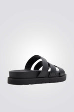 כפכף עם רצועות בצבע שחור