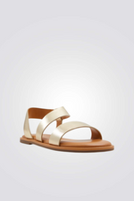 סנדל עקב בצבע זהב