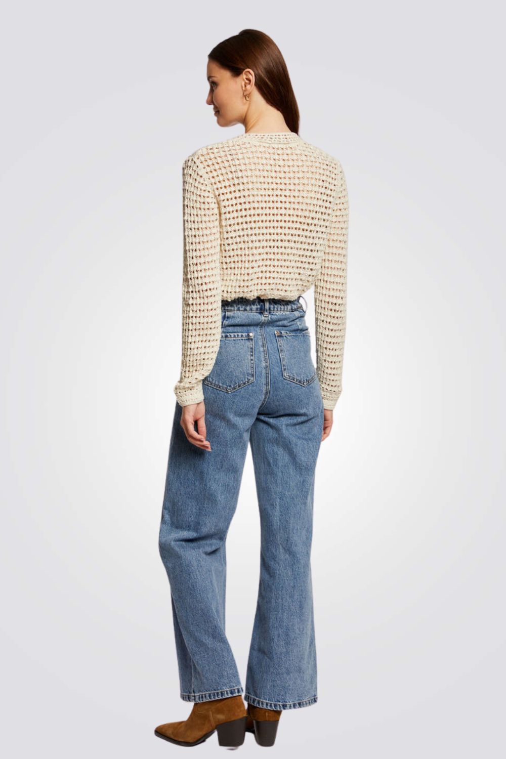 קרדיגן תחרה בצבע שמנת 