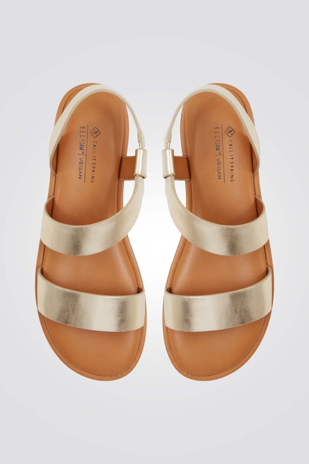 סנדל עקב בצבע זהב