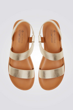 סנדל עקב בצבע זהב