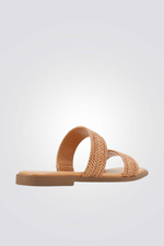 כפכף עם רצועות בצבע חום