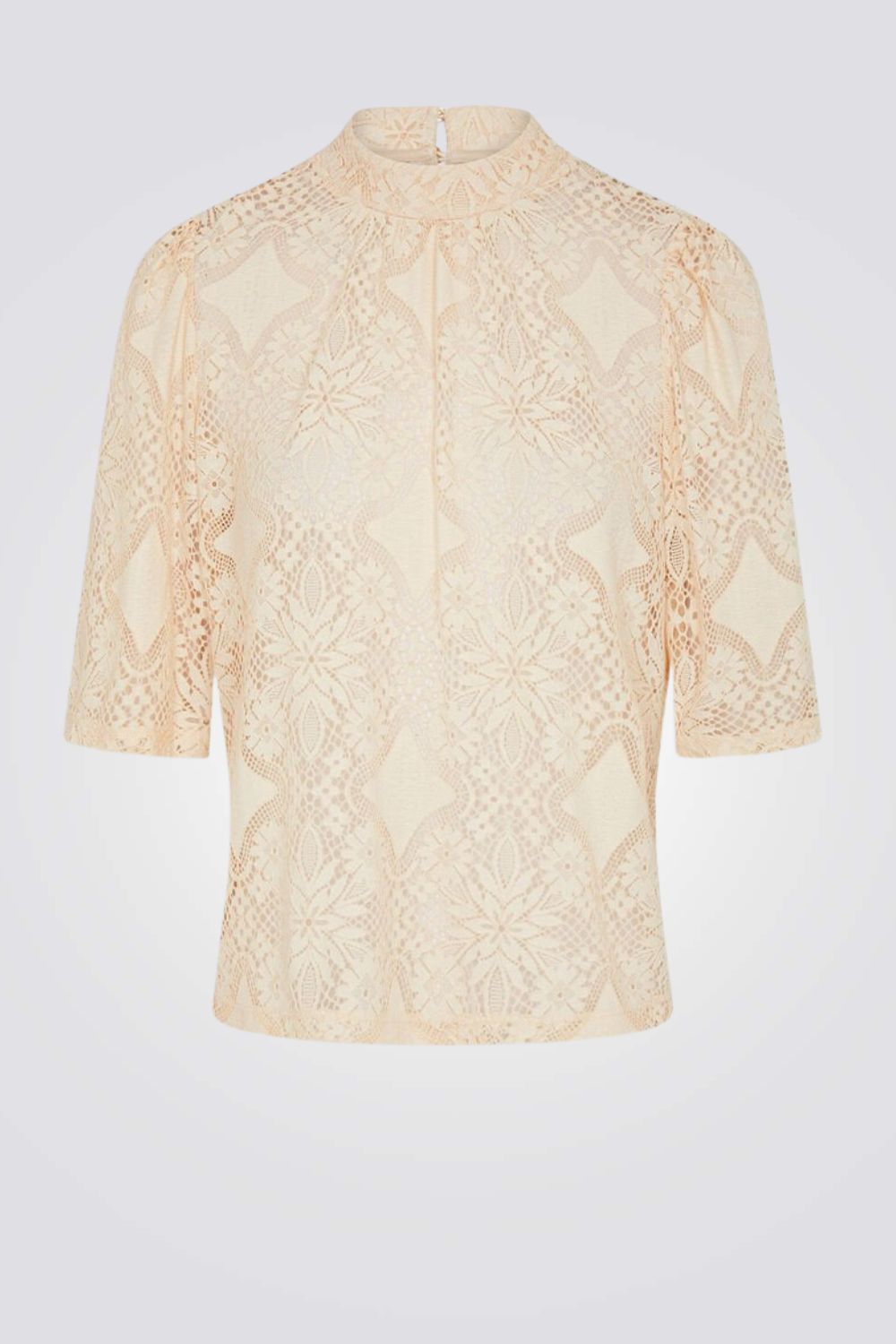 חולצה תחרה בצבע שמנת