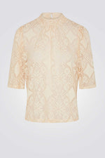 חולצה תחרה בצבע שמנת