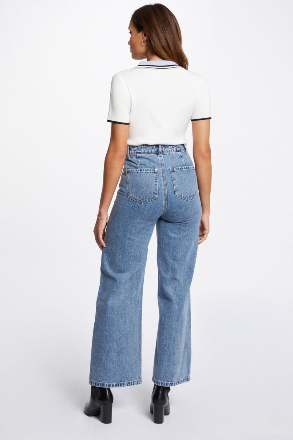 סוודר שרוולים קצרים עם כפתורים | מורגן