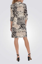 שמלה מיני עם הדפס מנומר 