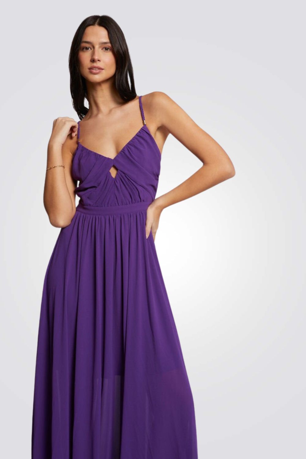 שמלה מקסי סגולה