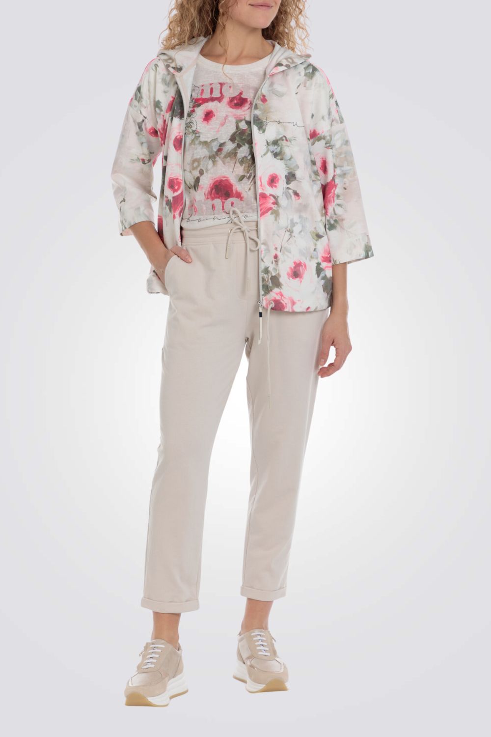 ג'קט עם הדפס פרחוני