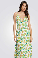 שמלה מקסי עם הדפס פרחוני