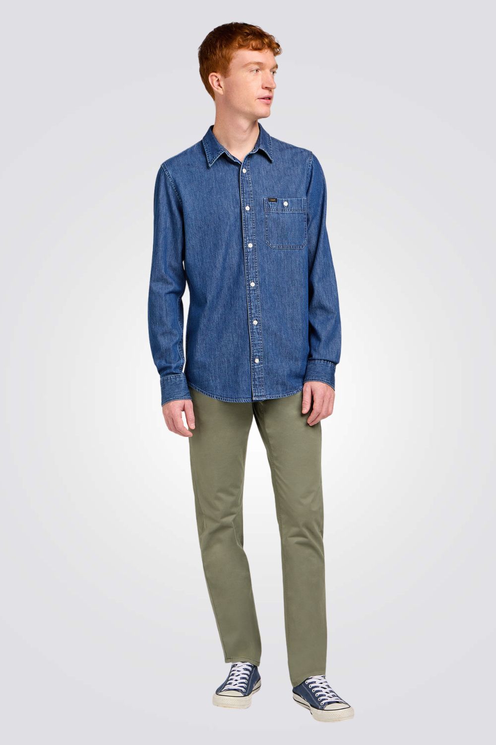 חולצה מכופתרת LEESURE בצבע כחול