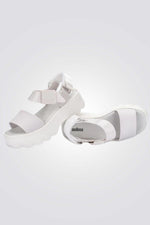 סנדלי פלטפורמה KICK OFF לבן