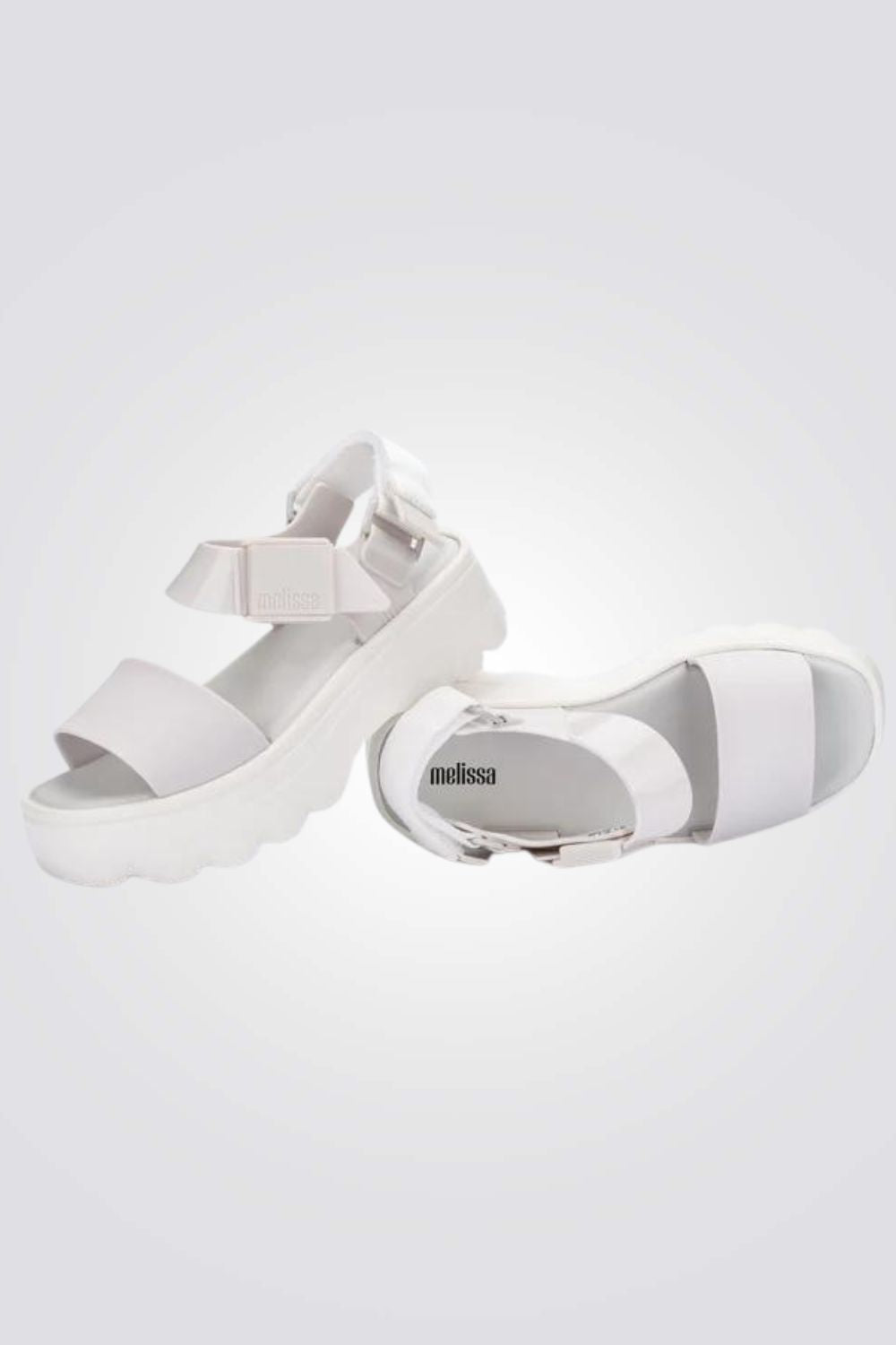 סנדלי פלטפורמה KICK OFF לבן
