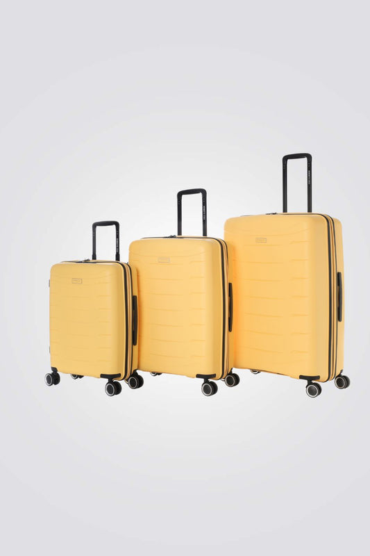 סט מזוודות קשיחות ESSENTIAL בצבע צהוב