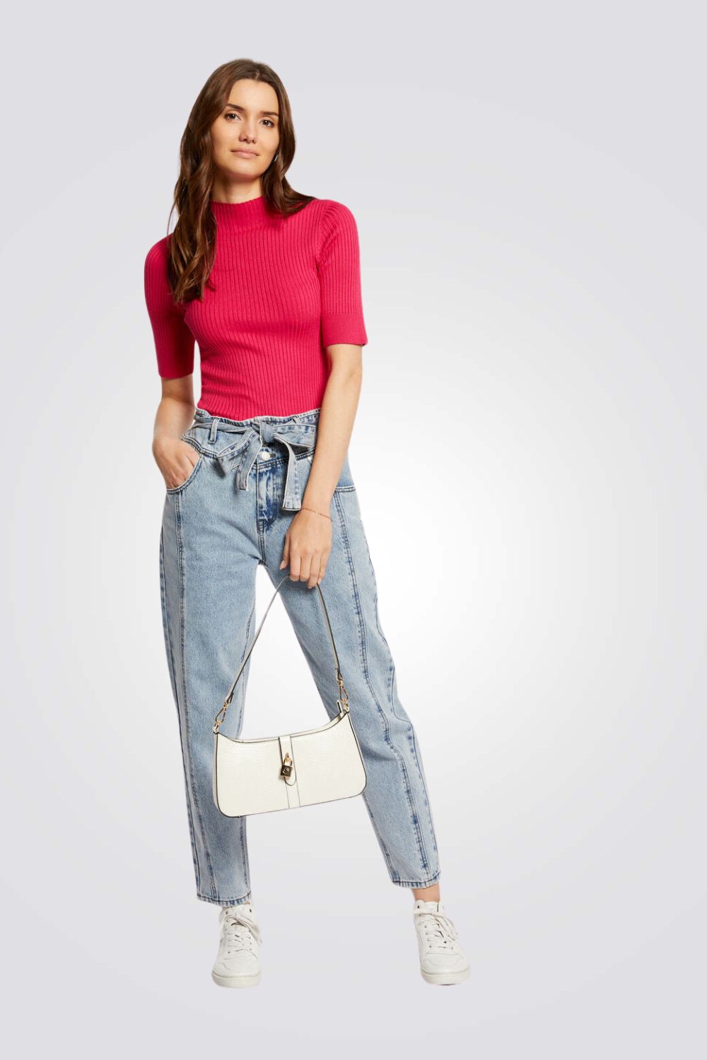 חולצה סריג בצבע ורוד