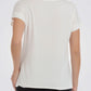 חולצת טי עם שרוולים קצרים בצבע לבן ושחור - 3