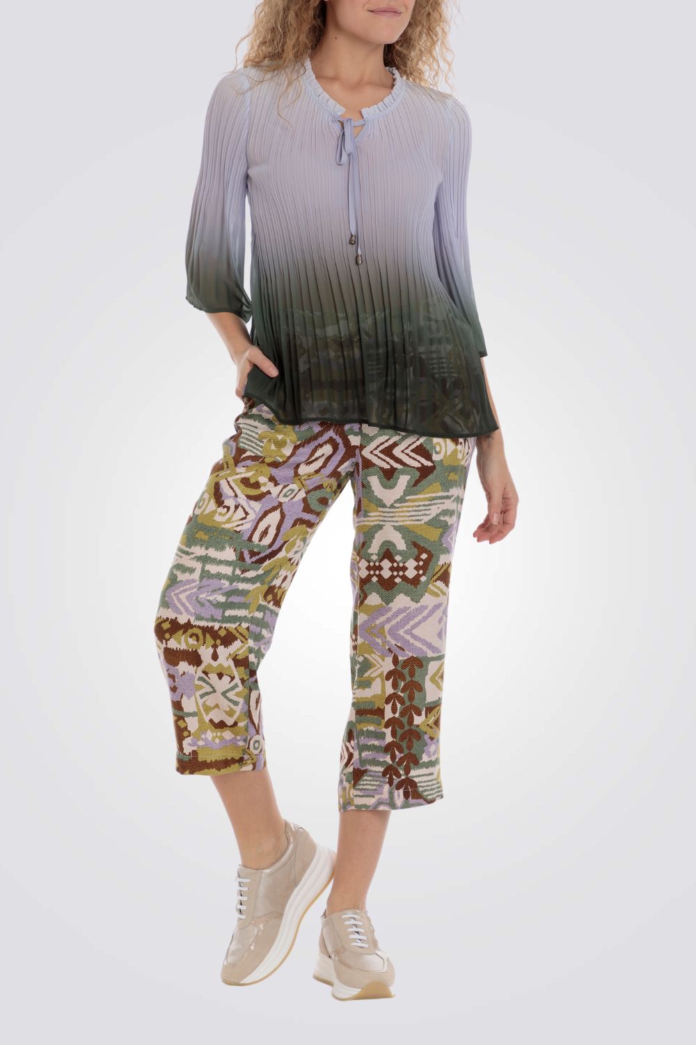 חולצה פליסה עם הדפס 