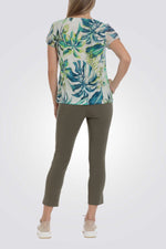 חולצה עם הדפס עלים