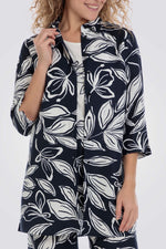 חולצה פשתן עם עלים