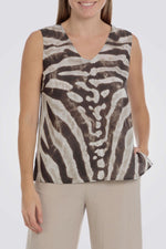 גופיה עם הדפס בצבע בז'