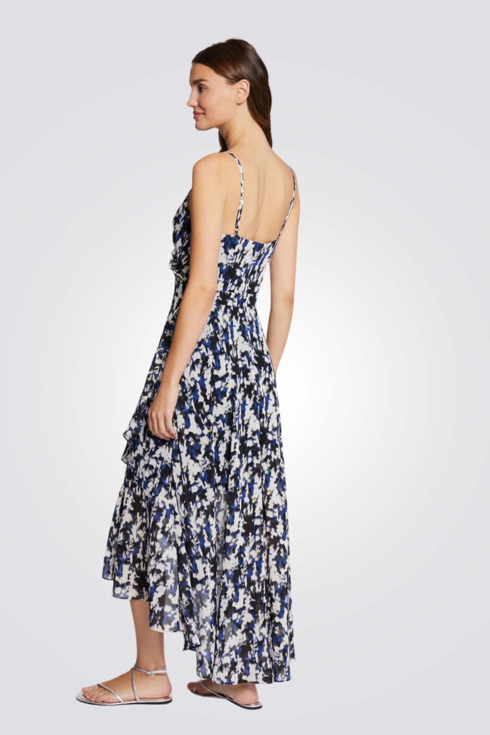 שמלה מקסי עם הדפס אבסטרקטי