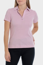 חולצה פולו בצבע ורוד