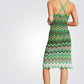 שמלה סרוגה בצבע ירוק - 3