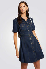 שמלה ג'ינס עם כפתורים