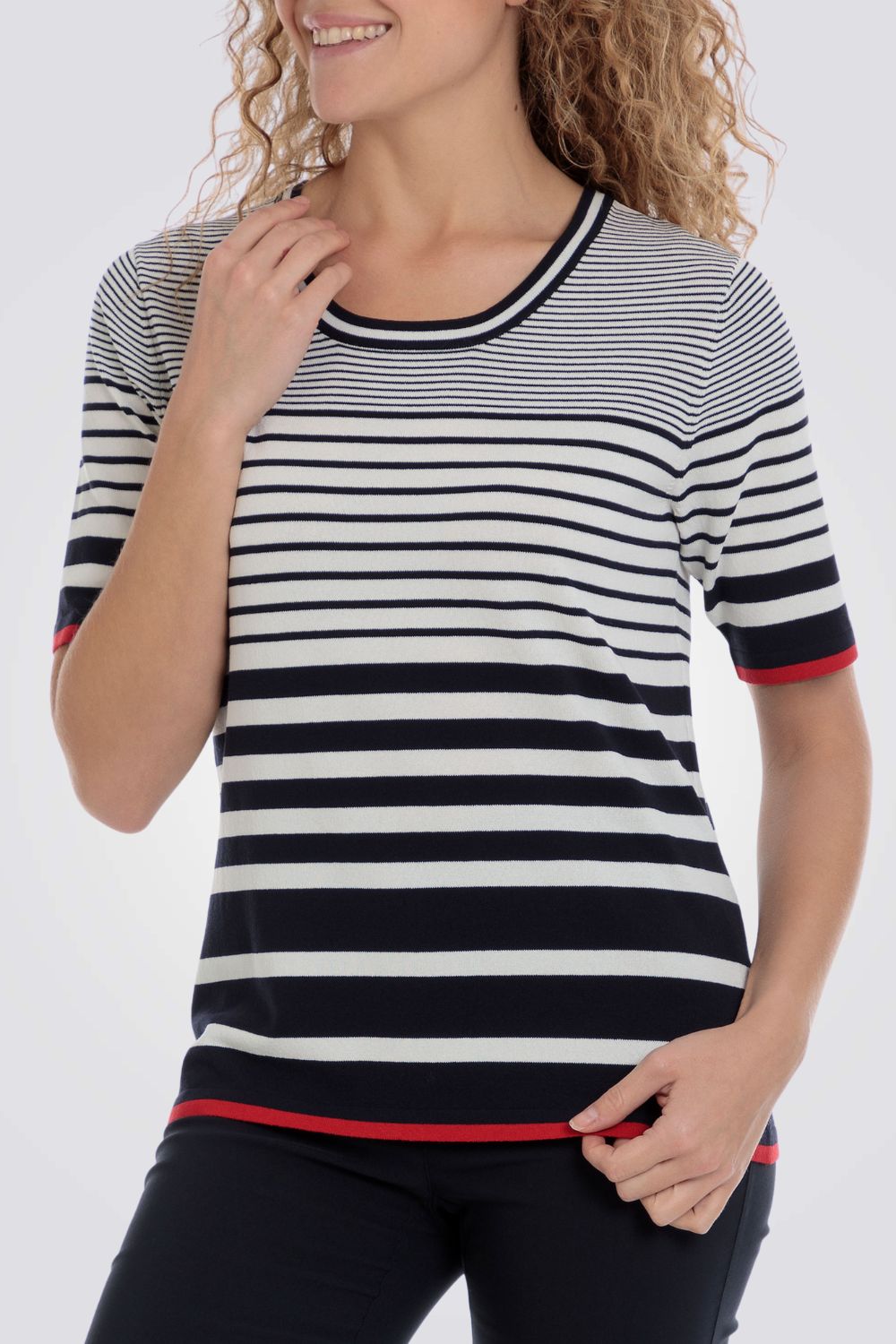 חולצה פסים בצבע נייבי