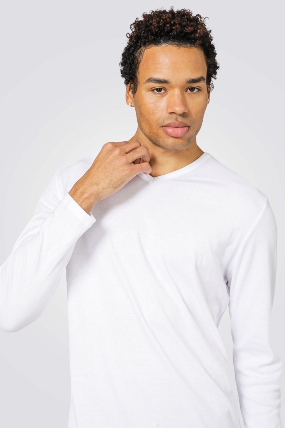 מארז 2 חולצות פלנל צווארון וי לבן