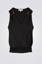 גופיה עם אבזם בכתפיות בצבע שחור