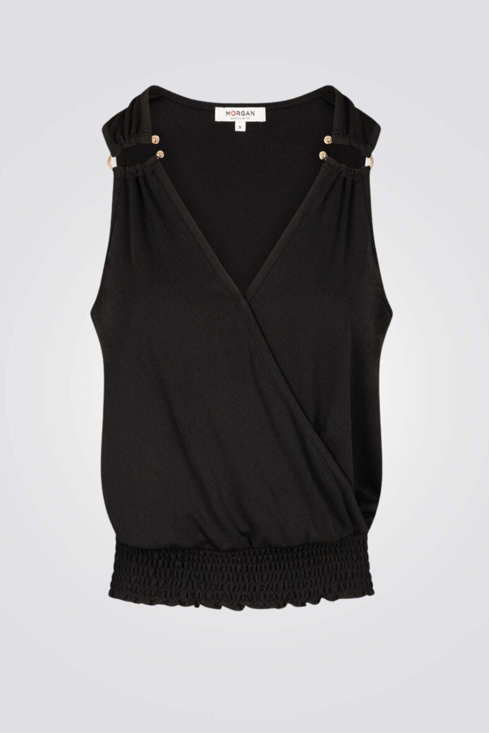 גופיה עם אבזם בכתפיות בצבע שחור