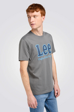 טישירט עם לוגו בצבע אפור