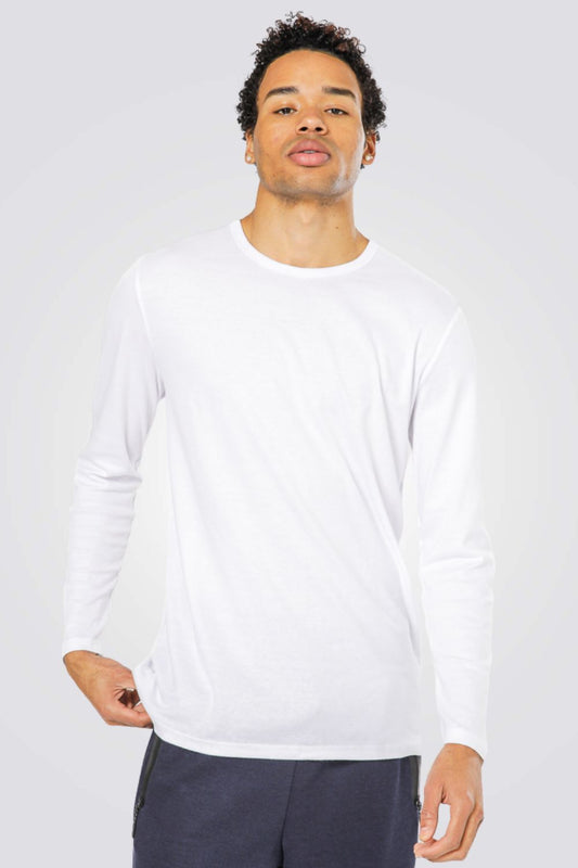 מארז 2 חולצות פלנל צווארון עגול בצבע לבן