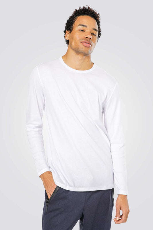 מארז 2 חולצות פלנל צווארון עגול בצבע לבן