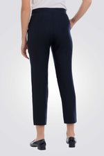 מכנס פשתן אלגנטי בצבע נייבי