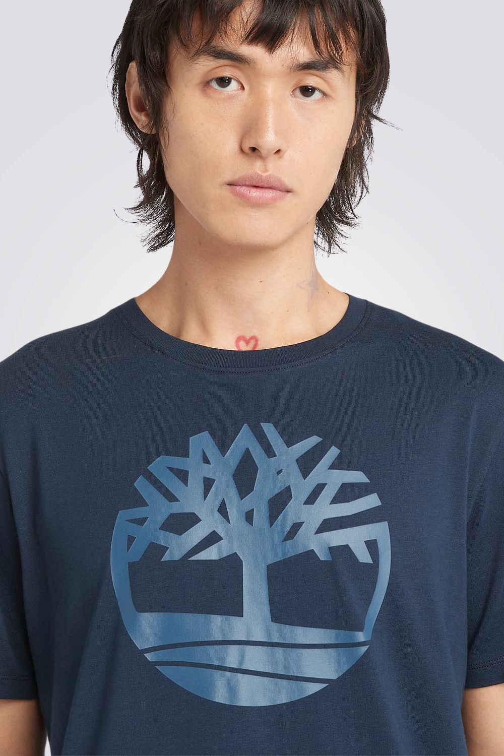 טישירט עם הדפס בצבע כחול