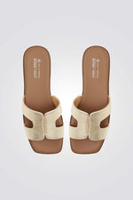 כפכף רצועות בצבע זהב