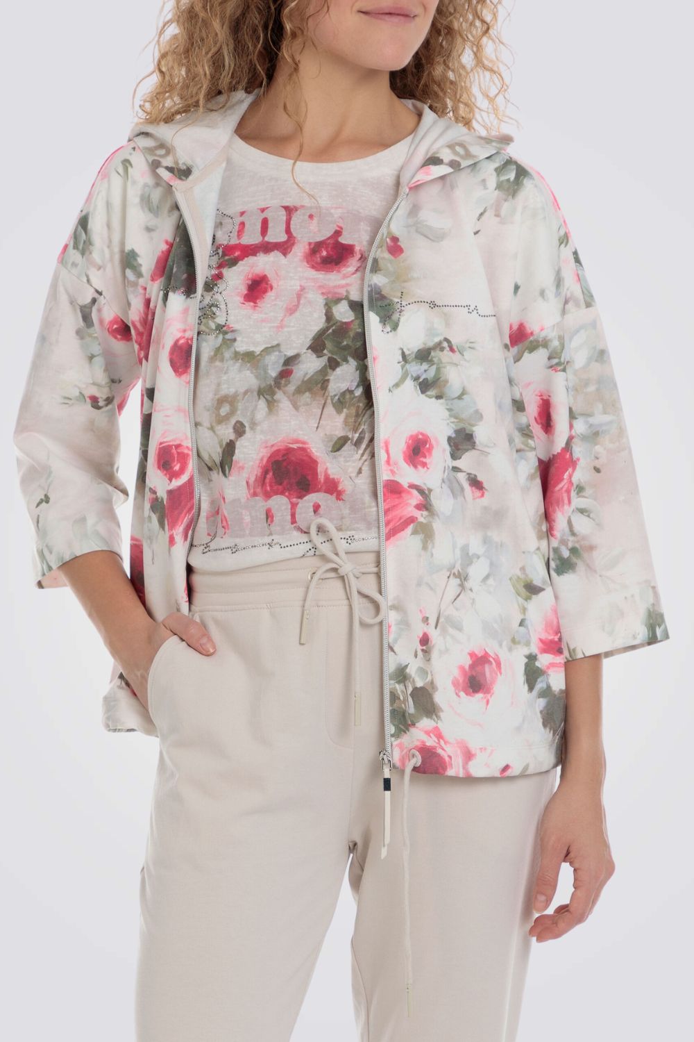 ג'קט עם הדפס פרחוני
