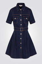 שמלה ג'ינס עם כפתורים
