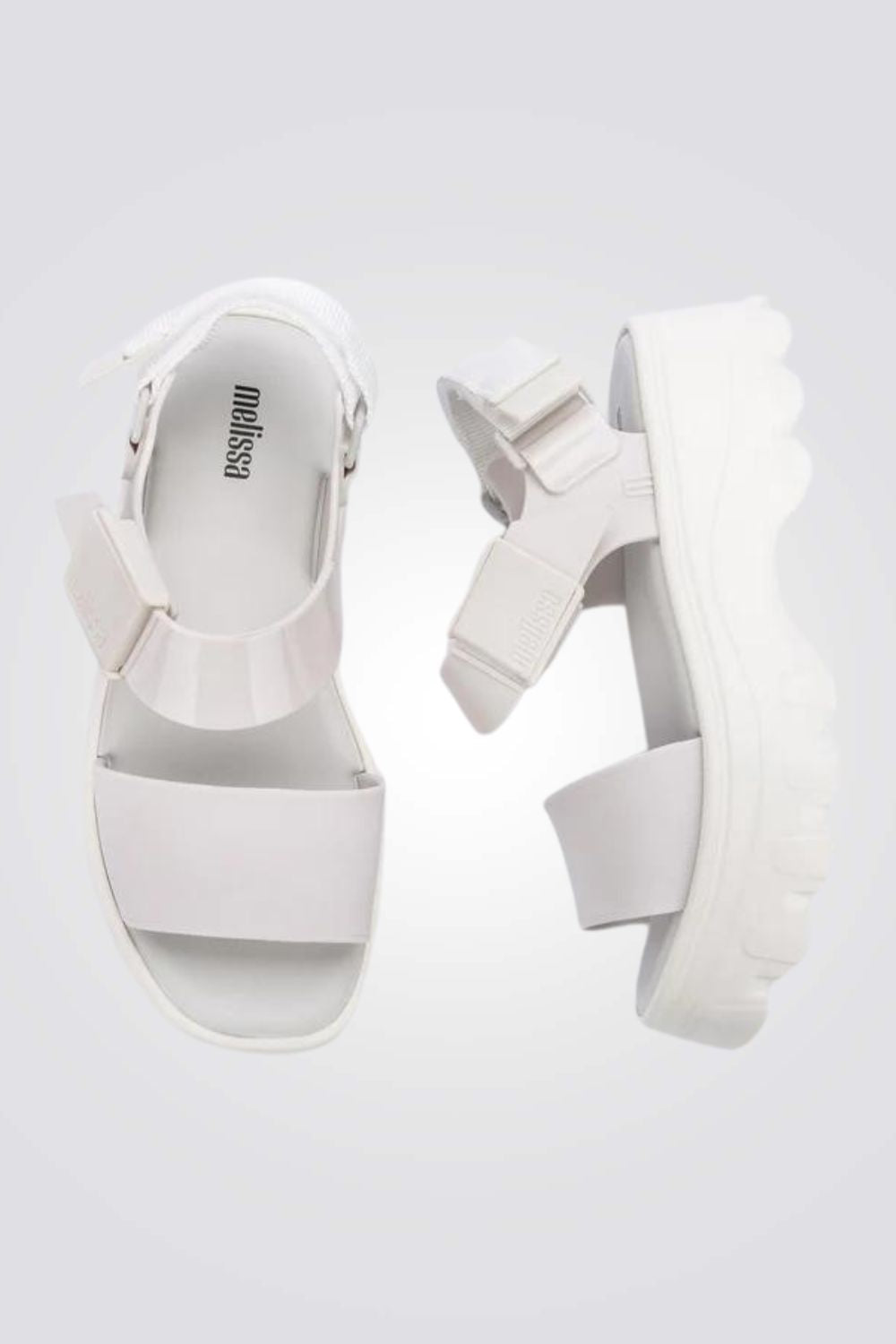 סנדלי פלטפורמה KICK OFF לבן