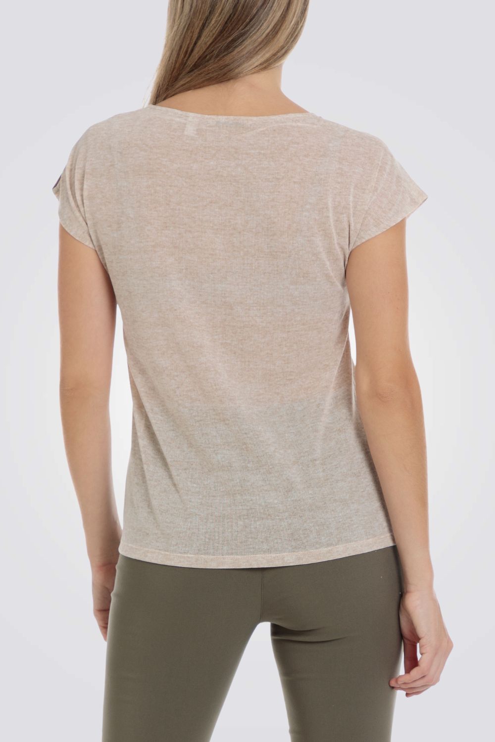 חולצת טי שרוולים קצרים עם הדפס