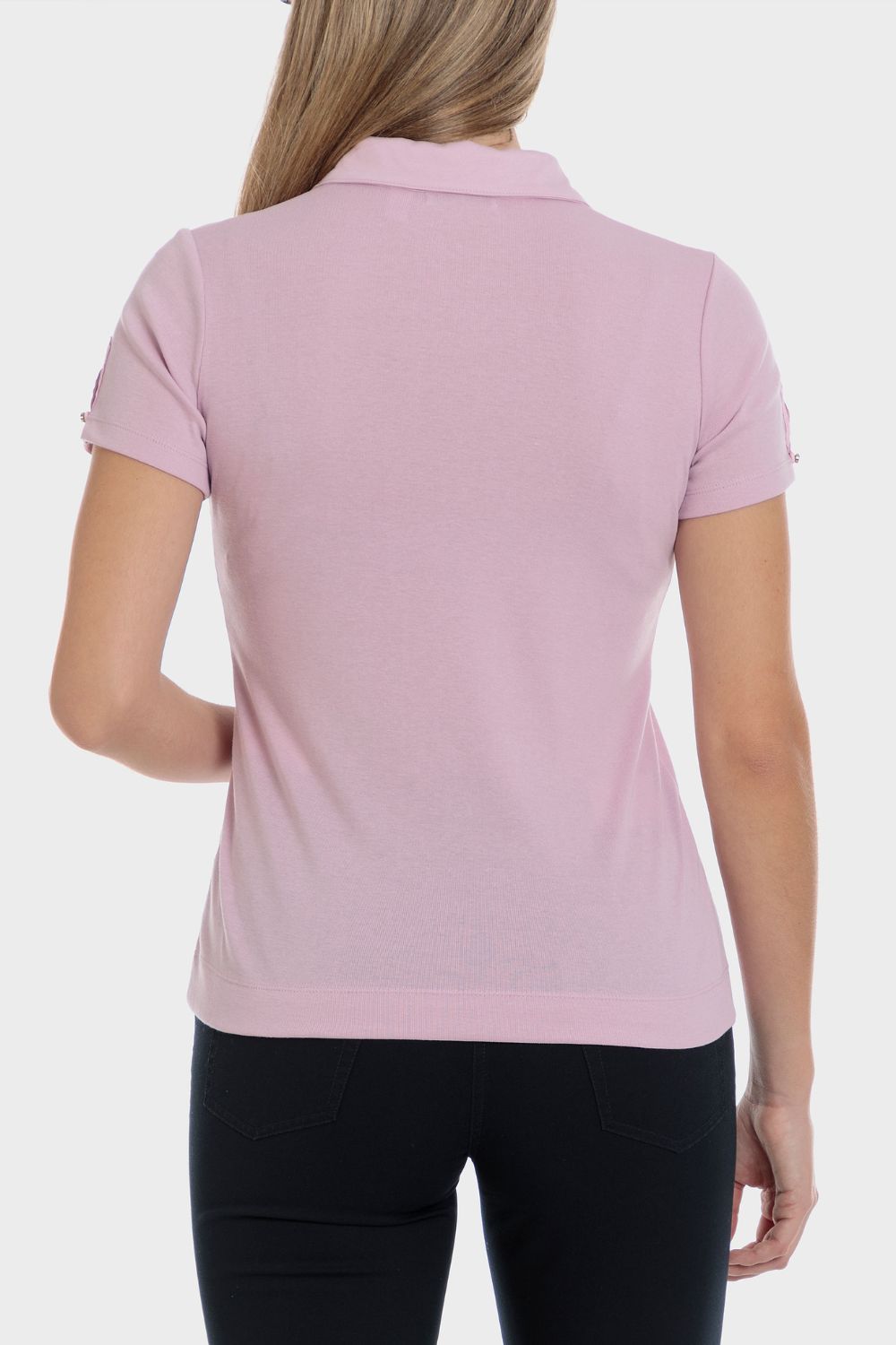 חולצה פולו בצבע ורוד