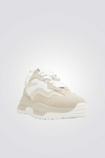 סניקרס דמוי זמש בצבע בז' 