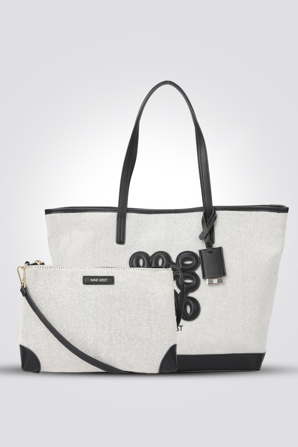 תיק נשיאה מבד עם תיק קטן