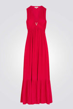 שמלה מקסי עם אבזם