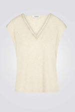 חולצה עם צווארון תחרה