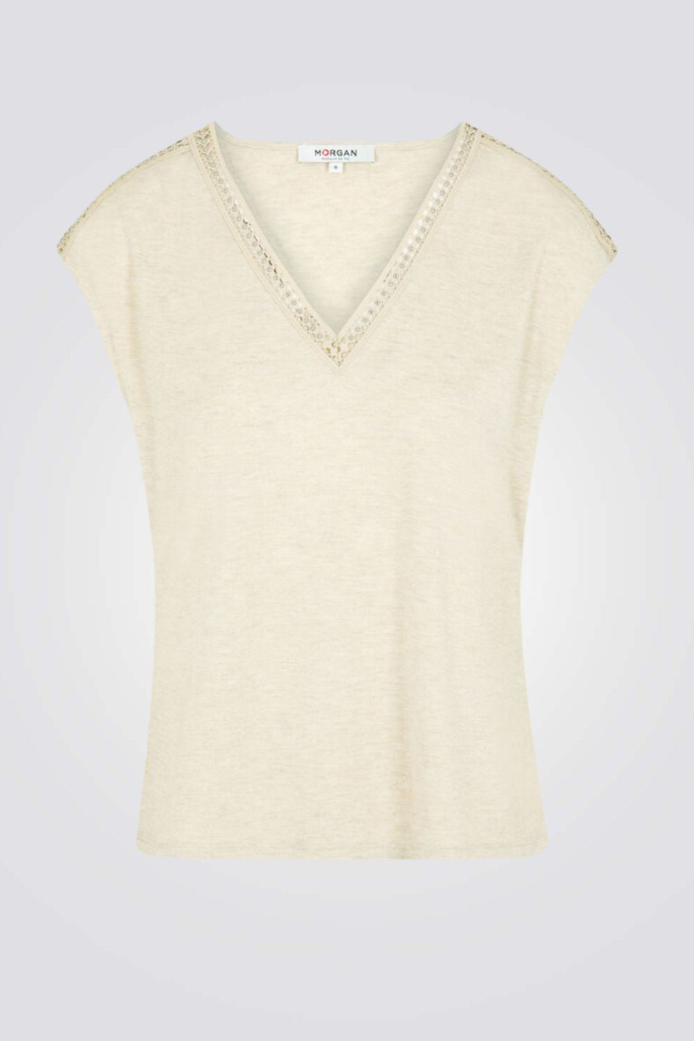 חולצה עם צווארון תחרה